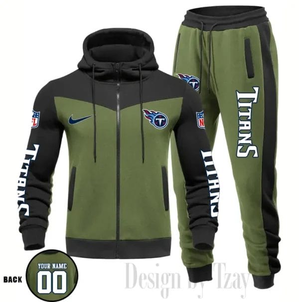 Tennessee Titans Customized Drawstring Hooded Tracksuit AMCCLG000921