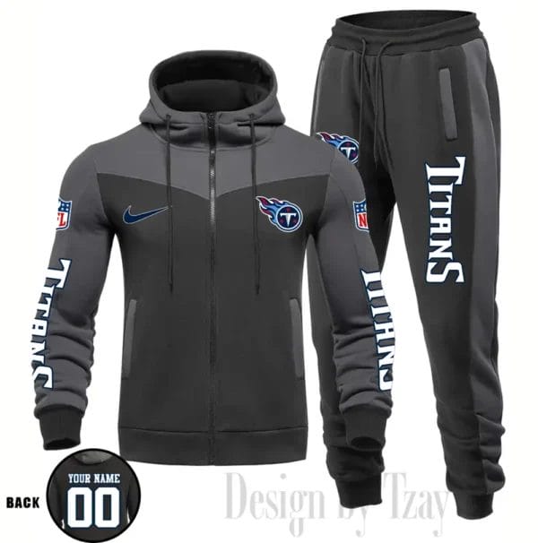 Tennessee Titans Customized Drawstring Hooded Tracksuit AMCCLG000921 - Image 2
