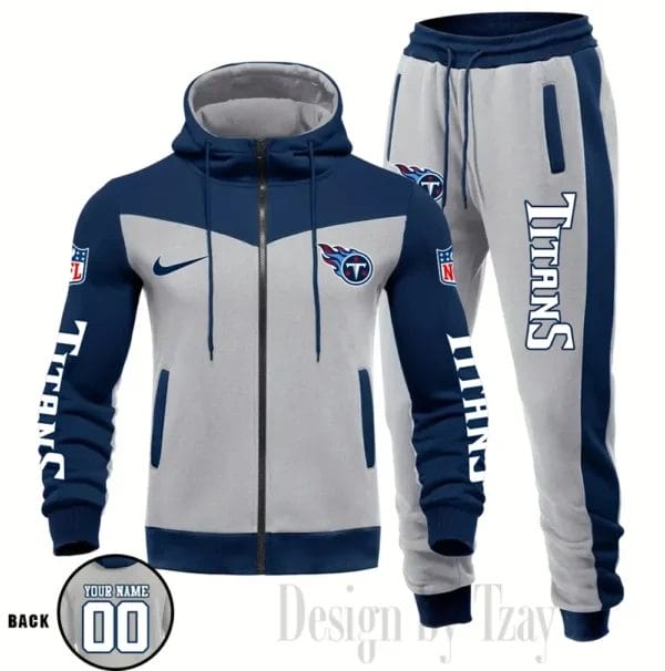 Tennessee Titans Customized Drawstring Hooded Tracksuit AMCCLG000921 - Image 3