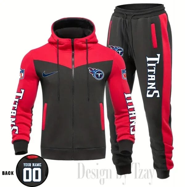 Tennessee Titans Customized Drawstring Hooded Tracksuit AMCCLG000921 - Image 4
