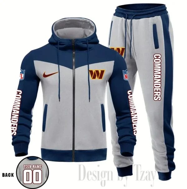 Washington Commanders Customized Drawstring Hooded Tracksuit AMCCLG000924 - Image 4