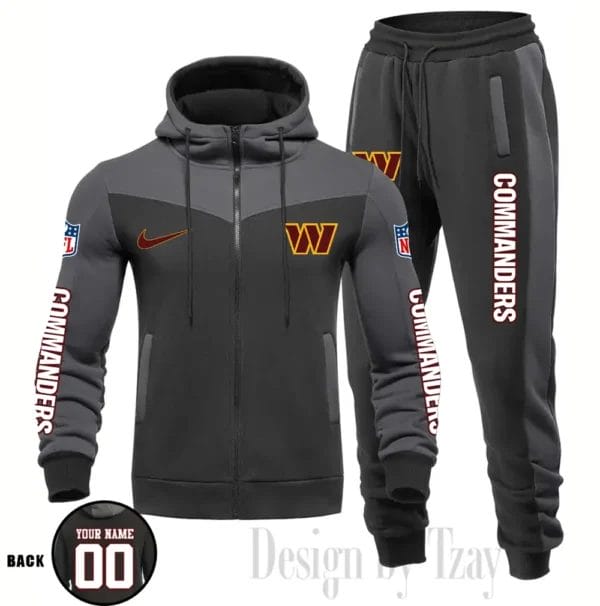 Washington Commanders Customized Drawstring Hooded Tracksuit AMCCLG000924 - Image 2