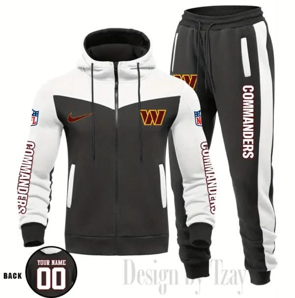 Washington Commanders Customized Drawstring Hooded Tracksuit AMCCLG000924 - Image 5