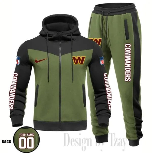 Washington Commanders Customized Drawstring Hooded Tracksuit AMCCLG000924 - Image 3