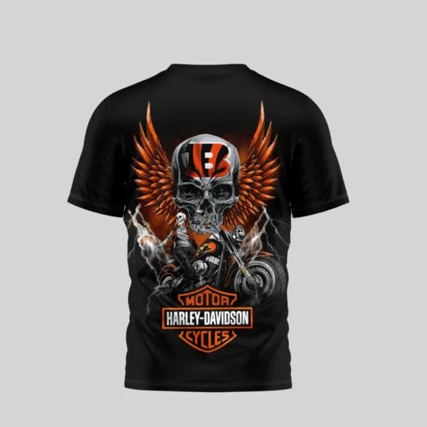 Cincinnati Bengals Premium NFL x Harley Davidson 3D T-shirt AMCCLG000822 - Image 4