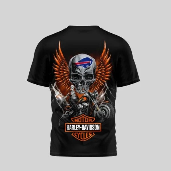 Buffalo Bills Premium NFL x Harley Davidson 3D T-shirt AMCCLG000820 - Image 4