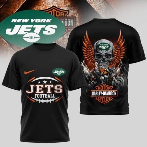 New York Jets Premium NFL x Harley Davidson 3D T-shirt AMCCLG000818