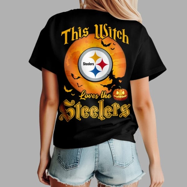 Pittsburgh Steelers | Premium NFL Halloween Witch Women Shirt AMCCLG000513 - Image 4