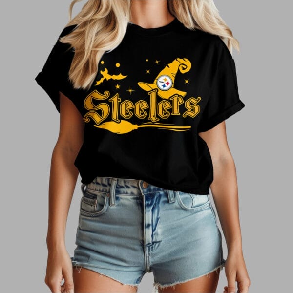 Pittsburgh Steelers | Premium NFL Halloween Witch Women Shirt AMCCLG000513 - Image 3