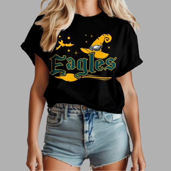 Philadelphia Eagles | Premium NFL Halloween Witch Women Shirt AMCCLG000511 - Image 3