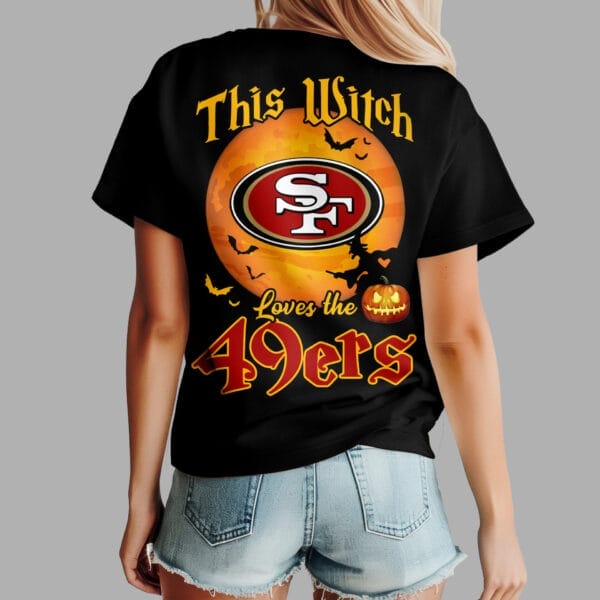 San Francisco 49ers | Premium NFL Halloween Witch Women Shirt AMCCLG000515 - Image 4