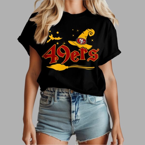 San Francisco 49ers | Premium NFL Halloween Witch Women Shirt AMCCLG000515 - Image 3