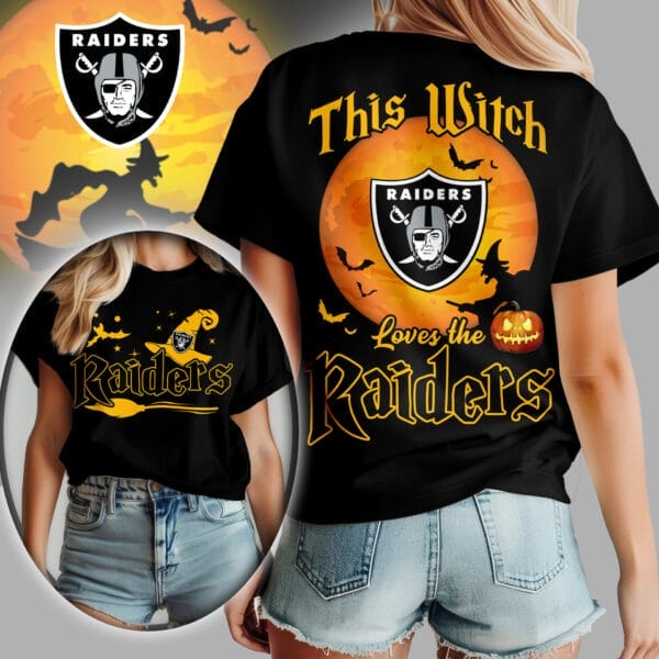 Las Vegas Raiders | Premium NFL Halloween Witch Women Shirt AMCCLG000501