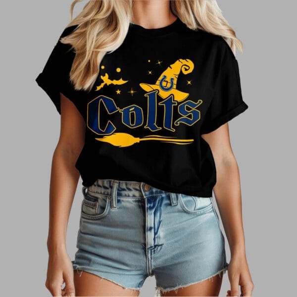 Indianapolis Colts | Premium NFL Halloween Witch Women Shirt AMCCLG000497 - Image 3