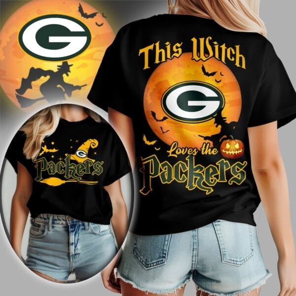 Green Bay Packers | Premium NFL Halloween Witch Women Shirt AMCCLG000493