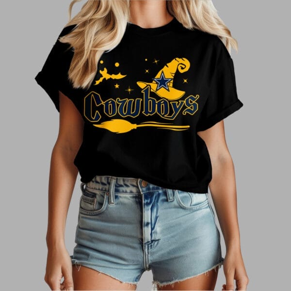Dallas Cowboys | Premium NFL Halloween Witch Women Shirt AMCCLG000487 - Image 3