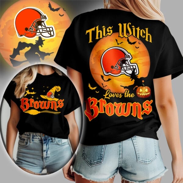 Cleveland Browns | Premium NFL Halloween Witch Women Shirt AMCCLG000485