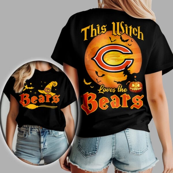 Chicago Bears | Premium NFL Halloween Witch Women Shirt AMCCLG000481 - Image 2
