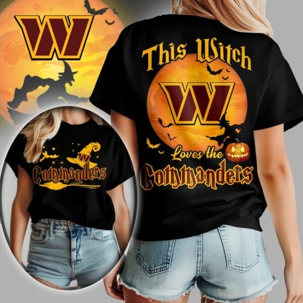 Washington Commanders | Premium NFL Halloween Witch Women Shirt AMCCLG000519