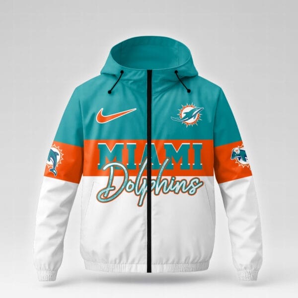 Miami Dolphins Premium NFL Fan Pride Windbreaker Jacket AMCCLG000794 - Image 2