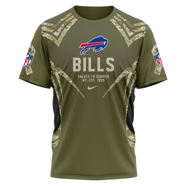 Buffalo Bills | Premium NFL Salute to Service Camo 3D Shirt AMCCLG001046 - Image 2
