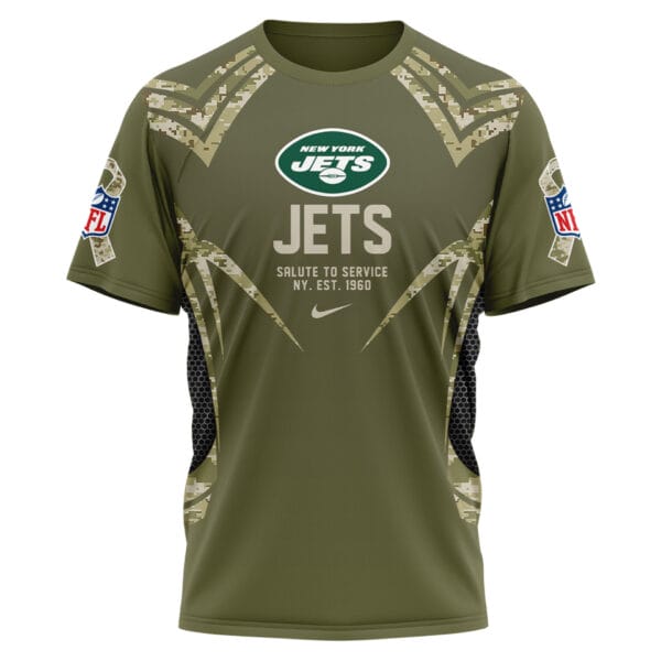 New York Jets | Premium NFL Salute to Service Camo 3D Shirt AMCCLG001058 - Image 2