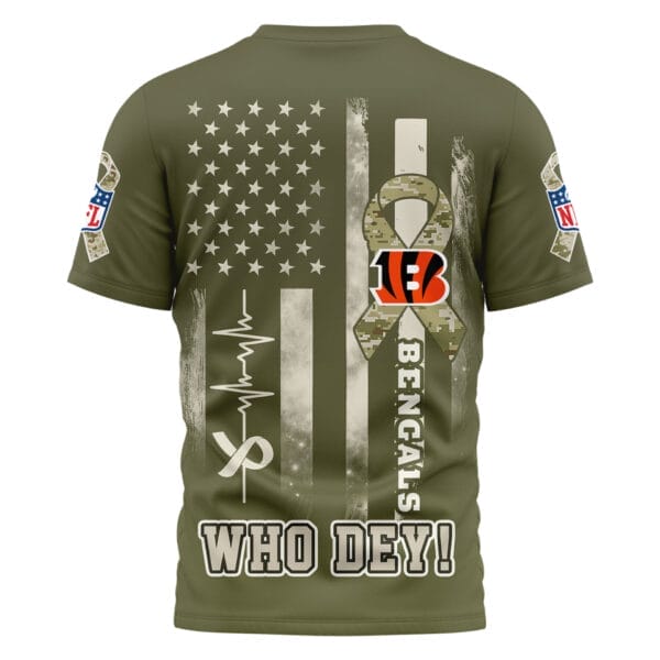 Cincinnati Bengals | Premium NFL Salute to Service Camo 3D Shirt AMCCLG001048 - Image 3