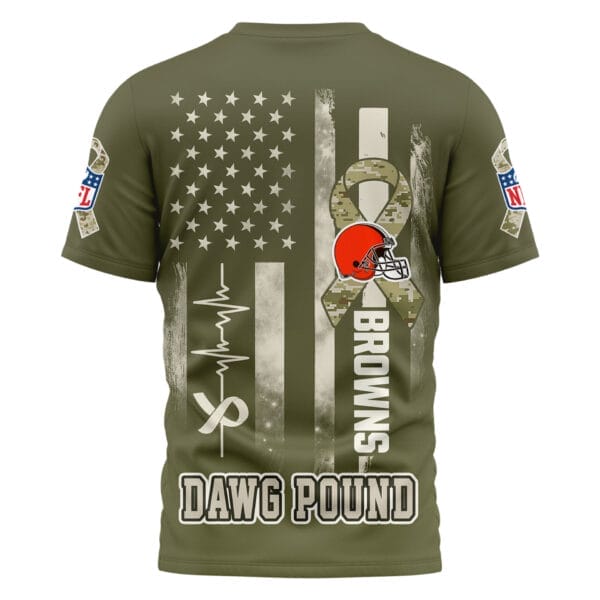 Cleveland Browns | Premium NFL Salute to Service Camo 3D Shirt AMCCLG001049 - Image 3