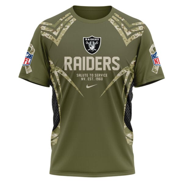 Las Vegas Raiders | Premium NFL Salute to Service Camo 3D Shirt AMCCLG001055 - Image 2