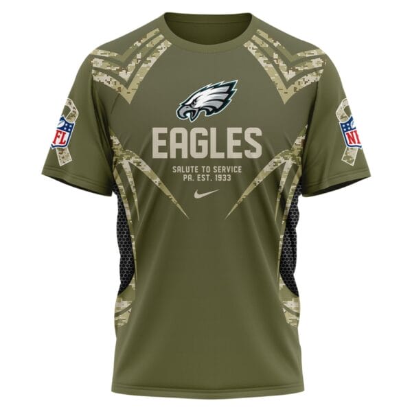 Philadelphia Eagles | Premium NFL Salute to Service Camo 3D Shirt AMCCLG001059 - Image 2