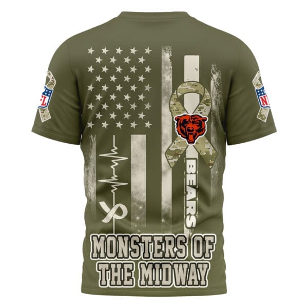 Chicago Bears | Premium NFL Salute to Service Camo 3D Shirt AMCCLG001047 - Image 3