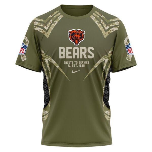 Chicago Bears | Premium NFL Salute to Service Camo 3D Shirt AMCCLG001047 - Image 2