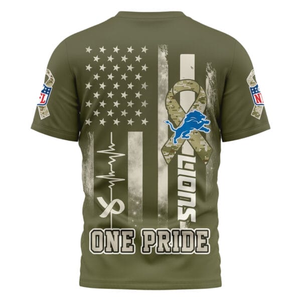 Detroit Lions | Premium NFL Salute to Service Camo 3D Shirt AMCCLG001052 - Image 3