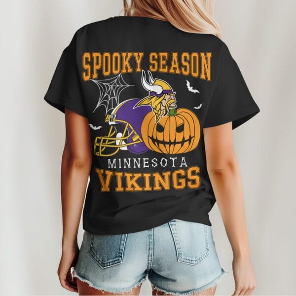 Minnesota Vikings | Premium Spooky Season Women Shirt AMCCLG000506 - Image 3