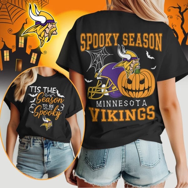 Minnesota Vikings | Premium Spooky Season Women Shirt AMCCLG000506
