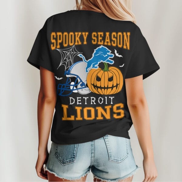 Detroit Lions | Premium Spooky Season Women Shirt AMCCLG000492 - Image 3
