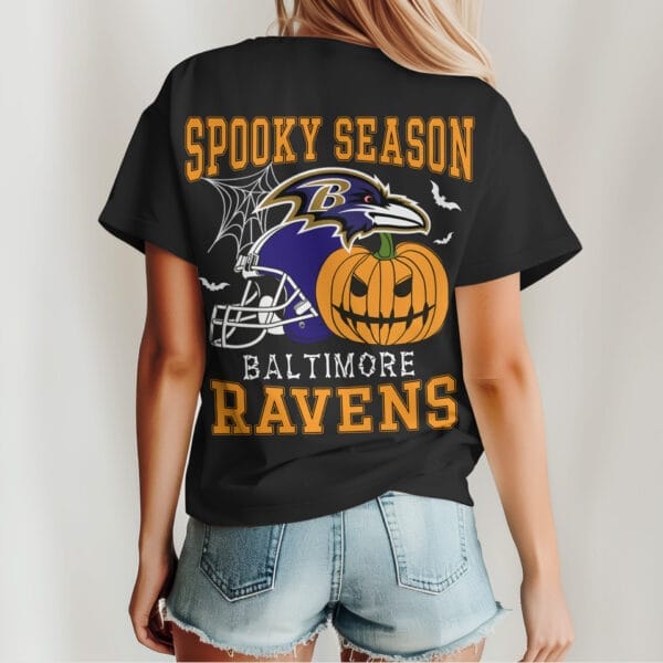 Baltimore Ravens | Premium Spooky Season Women Shirt AMCCLG000477 - Image 3