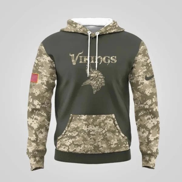 Minnesota Vikings | Premium NFL Salute to Service Hoodie AMCCLG001069 - Image 3
