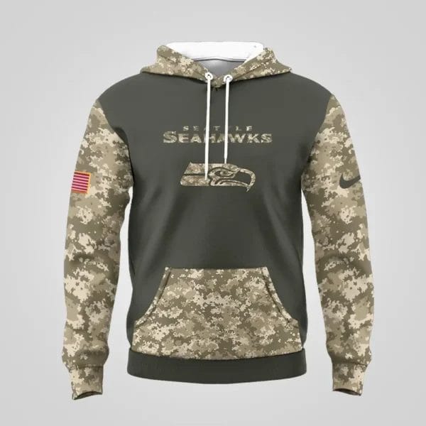 Seattle Seahawks | Premium NFL Salute to Service Hoodie AMCCLG001064 - Image 2