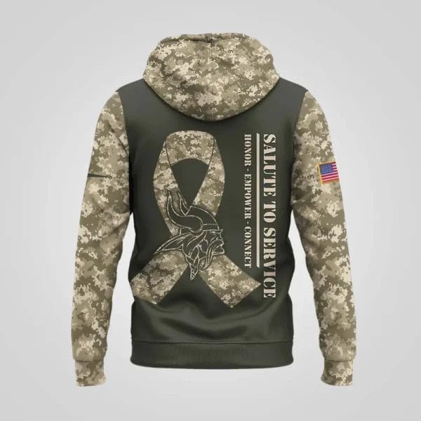 Minnesota Vikings | Premium NFL Salute to Service Hoodie AMCCLG001069 - Image 2