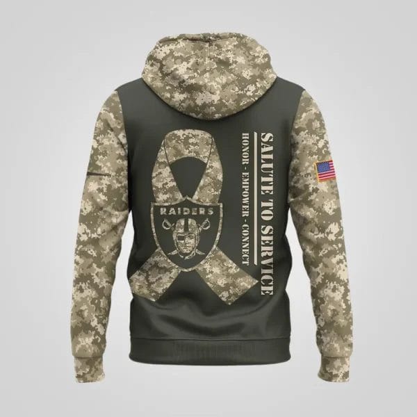 Las Vegas Raiders | Premium NFL Salute to Service Hoodie AMCCLG001071 - Image 2
