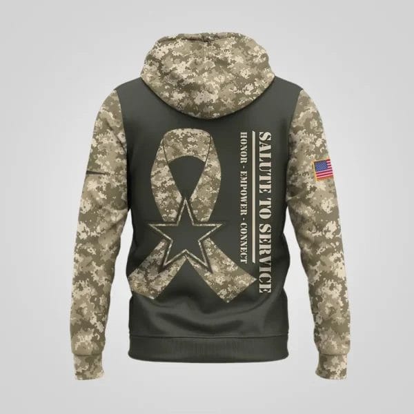 Dallas Cowboys | Premium NFL Salute to Service Hoodie AMCCLG001077 - Image 2