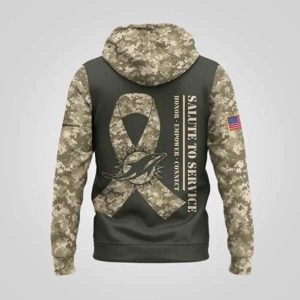 Miami Dolphins | Premium NFL Salute to Service Hoodie AMCCLG001070 - Image 3