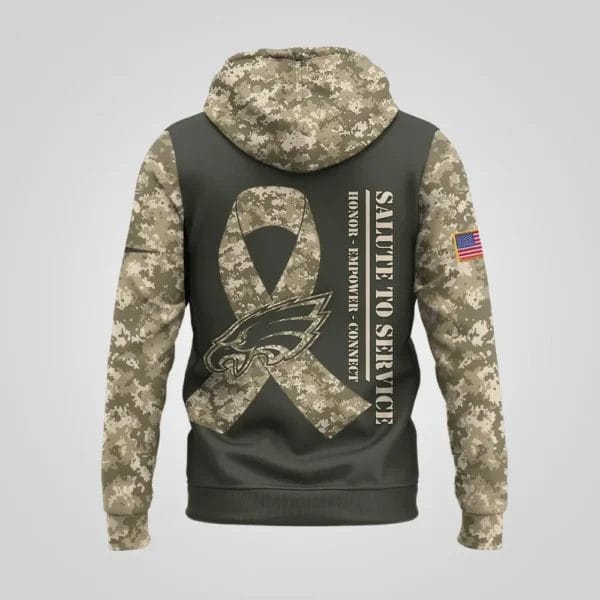 Philadelphia Eagles | Premium NFL Salute to Service Hoodie AMCCLG001067 - Image 2