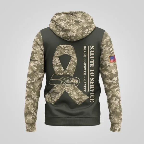 Seattle Seahawks | Premium NFL Salute to Service Hoodie AMCCLG001064 - Image 3
