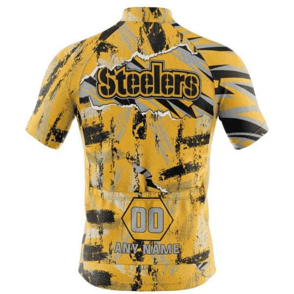 Pittsburgh Steelers Personalized Name Mixed Stripes Cycling Jersey AMCCLG000639 - Image 3