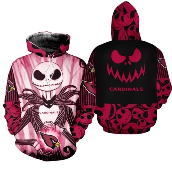 Arizona Cardinals x Halloween Jack Skellington Hoodie AMCCLG000657 - Image 3