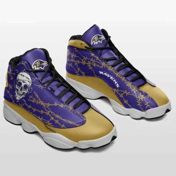 Baltimore Ravens Skulls Halloween Limited Edition AJD13 Sneakers AMCSHOES000005