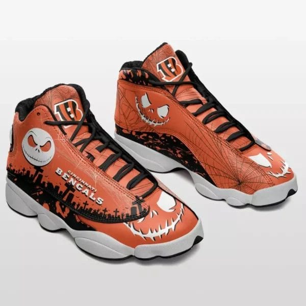 Cincinnati Bengals Jack Skellington Halloween Limited Edition AJD13 Sneakers AMCSHOES000013