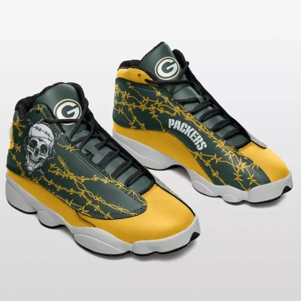Green Bay Packers Skulls Halloween Limited Edition AJD13 Sneakers AMCSHOES000022